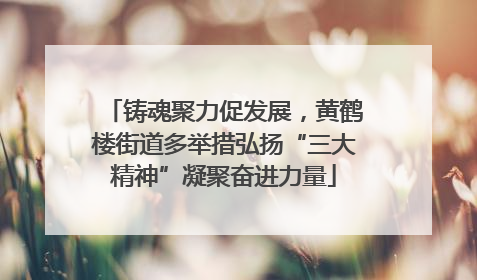 铸魂聚力促发展，黄鹤楼街道多举措弘扬“三大精神”凝聚奋进力量
