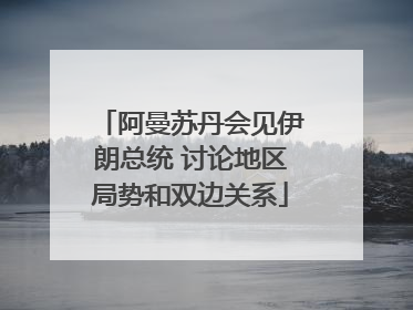 阿曼苏丹会见伊朗总统 讨论地区局势和双边关系