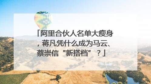 阿里合伙人名单大瘦身，蒋凡凭什么成为马云、蔡崇信“新搭档”？