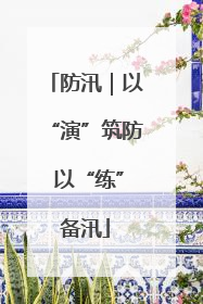 防汛｜以“演”筑防 以“练”备汛