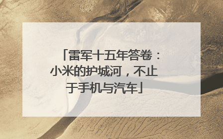 雷军十五年答卷：小米的护城河，不止于手机与汽车