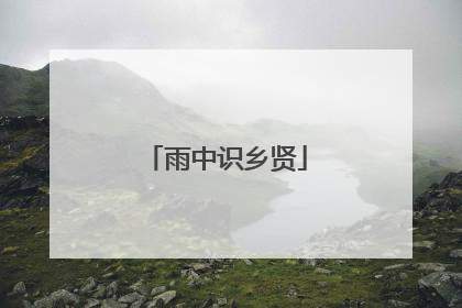 雨中识乡贤