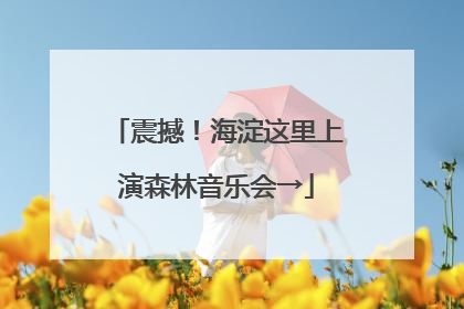 震撼！海淀这里上演森林音乐会→