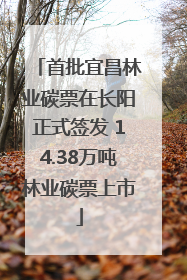 首批宜昌林业碳票在长阳正式签发 14.38万吨林业碳票上市