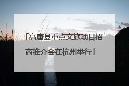 高唐县重点文旅项目招商推介会在杭州举行