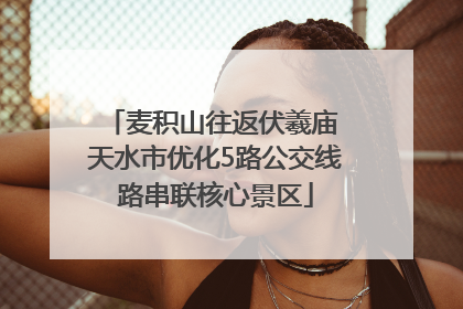 麦积山往返伏羲庙 天水市优化5路公交线路串联核心景区