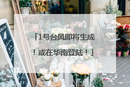 1号台风即将生成！或在华南登陆！