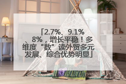 2.7%、9.1%、8%，增长平稳！多维度“数”读外贸多元发展、综合优势明显