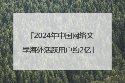 2024年中国网络文学海外活跃用户约2亿