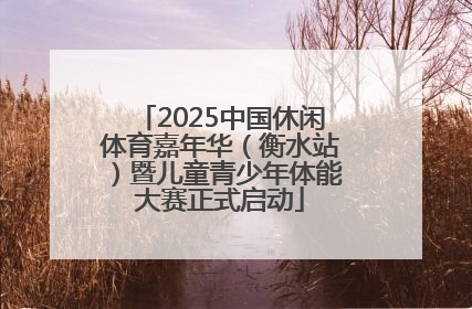 2025中国休闲体育嘉年华（衡水站）暨儿童青少年体能大赛正式启动