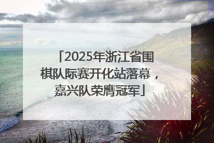2025年浙江省围棋队际赛开化站落幕，嘉兴队荣膺冠军