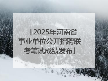 2025年河南省事业单位公开招聘联考笔试成绩发布