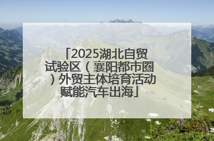 2025湖北自贸试验区（襄阳都市圈）外贸主体培育活动赋能汽车出海